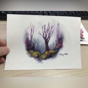 Original Abstract Landscape Watercolor